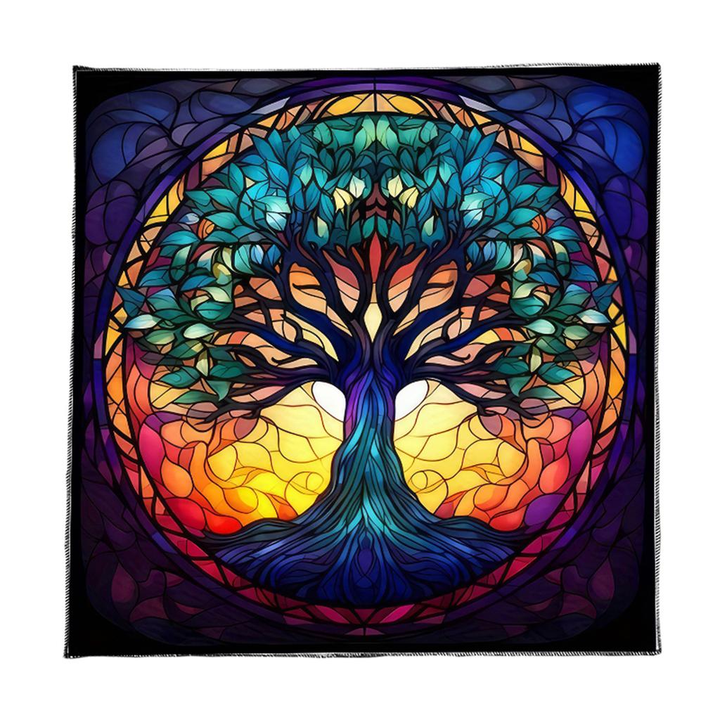Tarots Tablecloth Altars Cloth Circle Tree Astrology Tablecloth Divinations Card Cloth Tapestry Wall Decoration