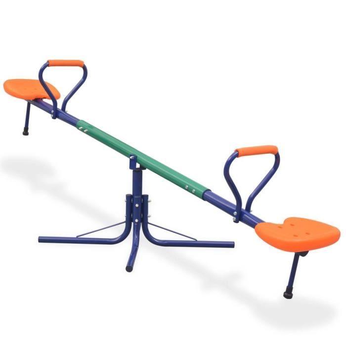 Rotating See-saws - vidaXL - Orange - Steel and Plastic - For Children from 3 Years - Mixed