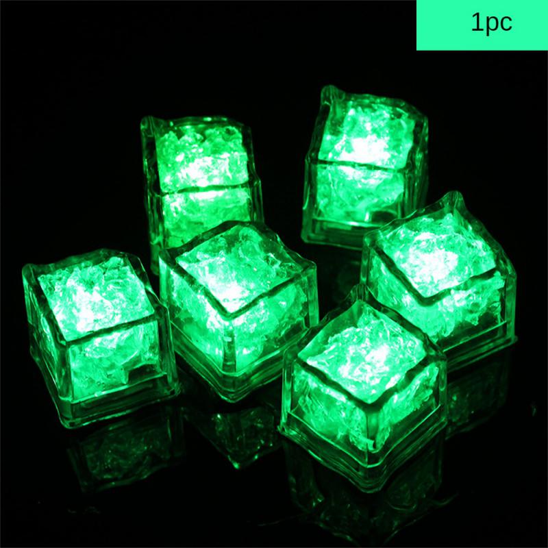 1PC Luminous LED Ice Cubes Kids Fun Water Toy Glowing Party Festival Bar Wine Glass Decoration Supplies Children's Bath TOYS