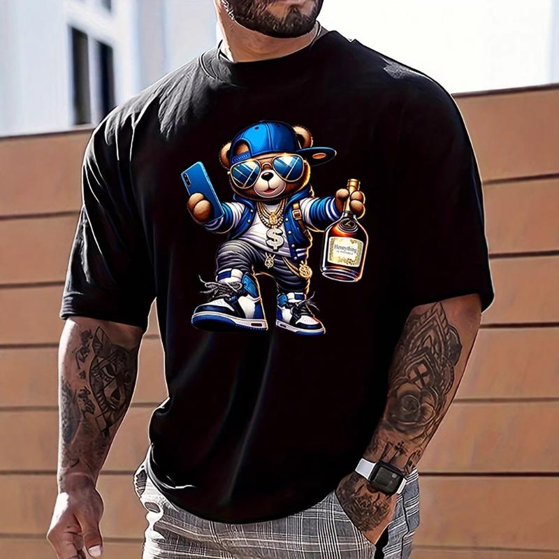 

Летняя мужская футболка 3D с пандой, модная футболка с персонализированным принтом 6xl чёрный