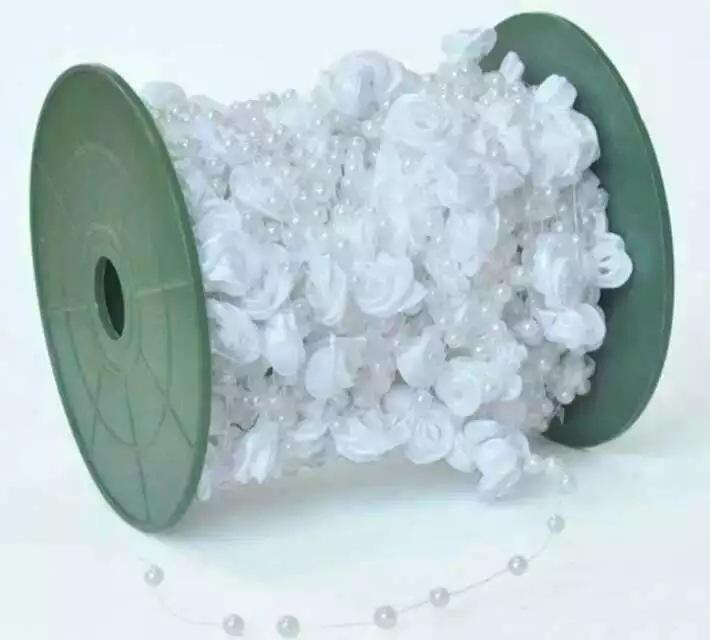 

4 мм леска бусины роза свадебная леска бусины сценическое праздничное украшение своими руками свадебный головной убор букет аксессуары 30 meters чистый белый