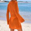 Women's Casual Beach Mesh Cover-Up Dress