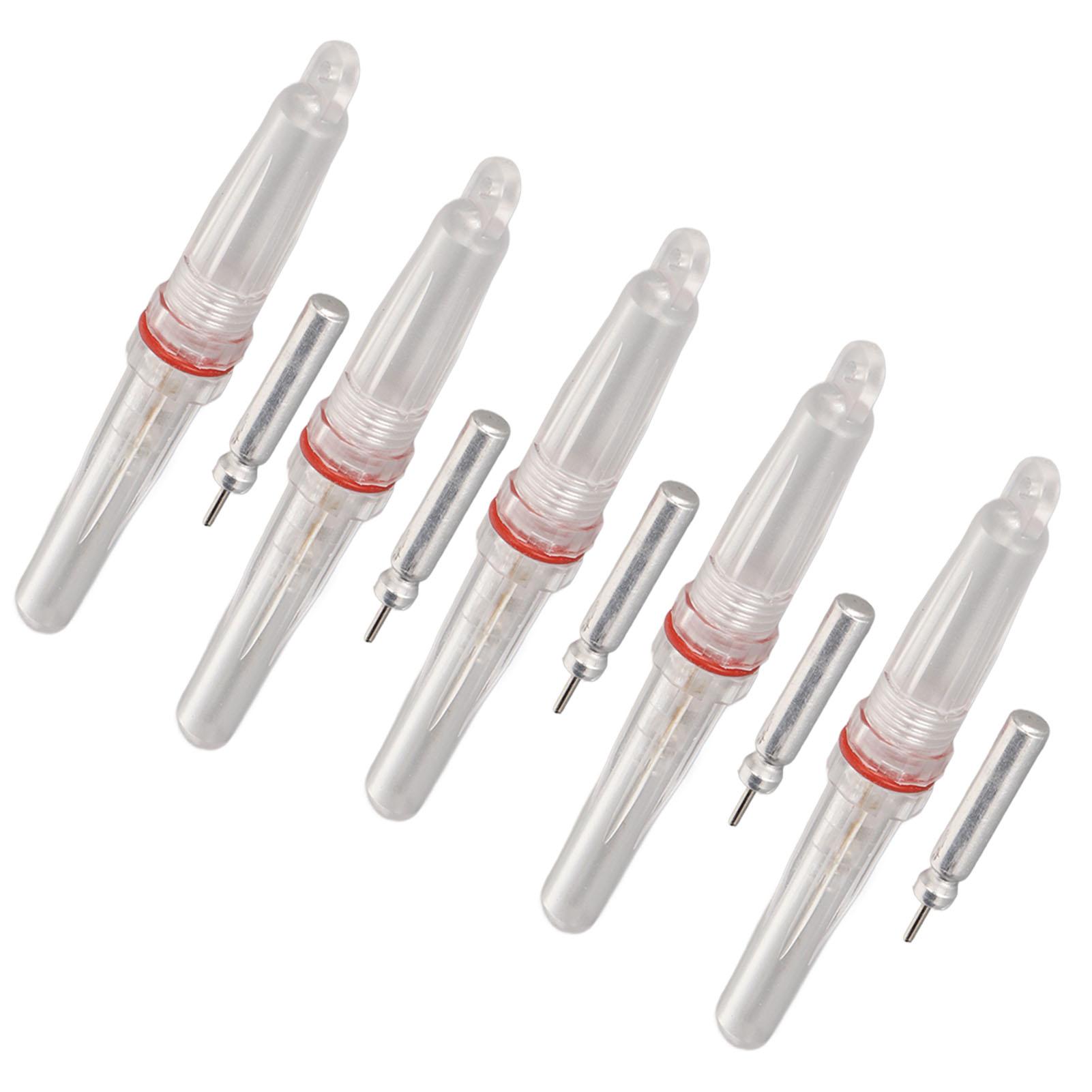 

5 шт. Светодиодная приманка для рыбалки Водонепроницаемые светящиеся палочки для рыбалки PE оболочка Герметичная Многоразовый рыболовный аксессуар Неподвижный зеленый