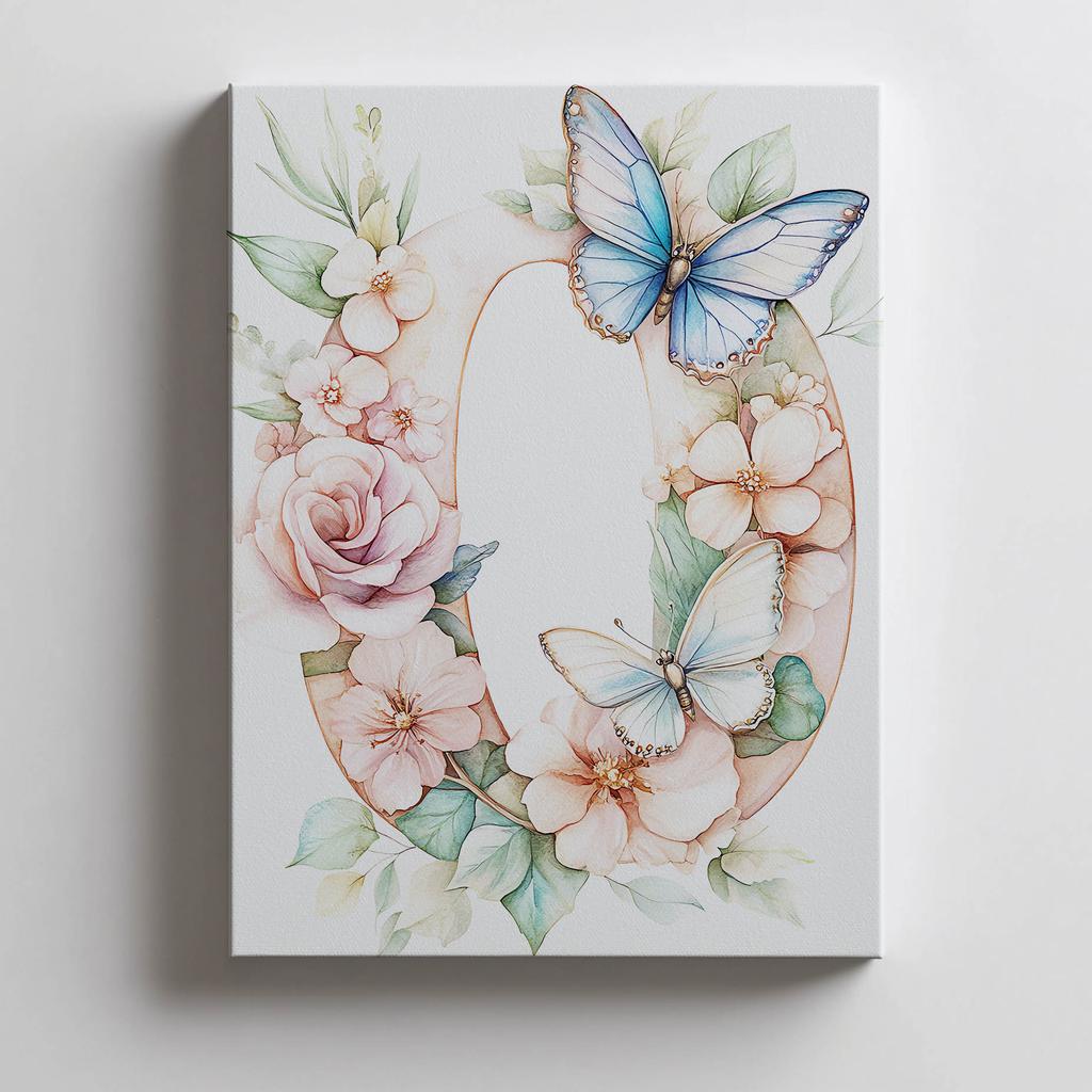 Round Magic - Poster With The Letter "O" Round Magic - Poster With The Letter "O", 70X100 Cm, Without Frame, Premium Canvas On Stretcher