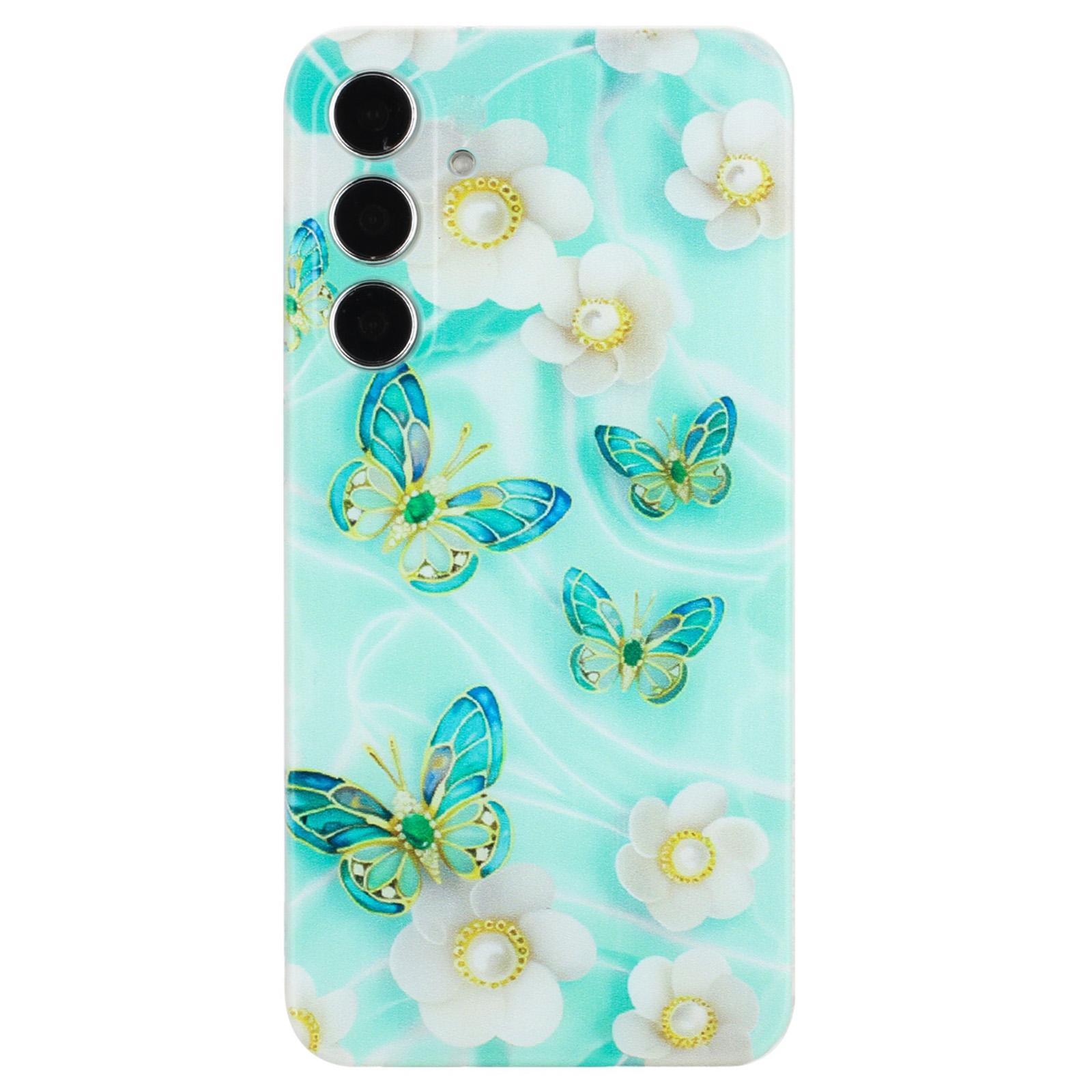 

Для Samsung Galaxy A16 5G/A16 4G Чехол С принтом Мягкая TPU Задняя крышка телефона Butterfly Flower