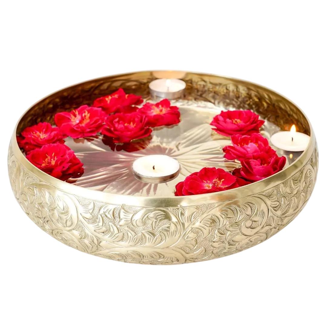 

Подсвечник чаша Урли (1000 мл), Chitai Design Urli Flower Decorative Bowl 10 inches, Behoma