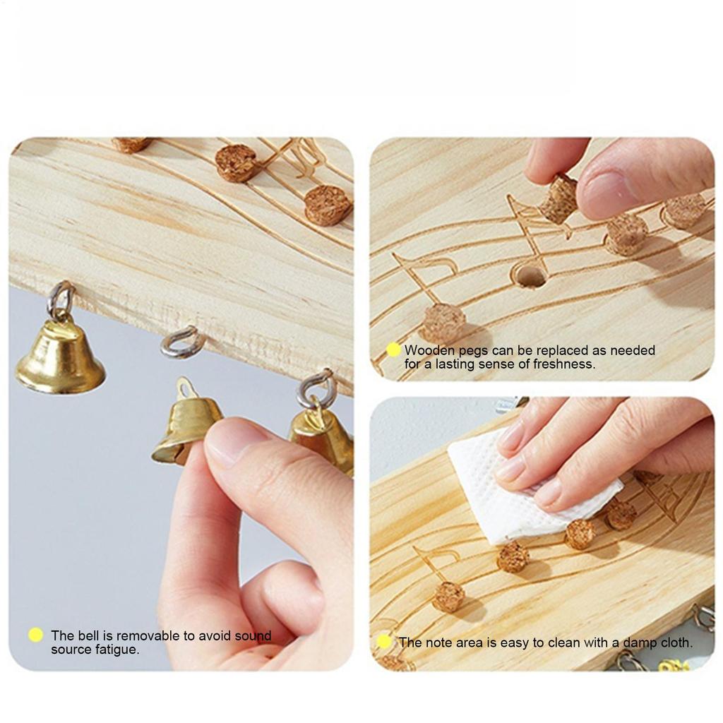 Bird Perches for Cage Wood Parrot Perch Swing Stand Chew Toys Pet Supplies with Bells for Cockatiel Lovebird Small Animals