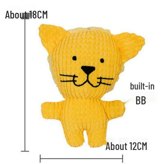 Peluche Bulldog Francese con Palla Squeaky e Giocattolo con Corda per Gatti e Gattini - Resistente al Morso, Design Cartoon Frutta
