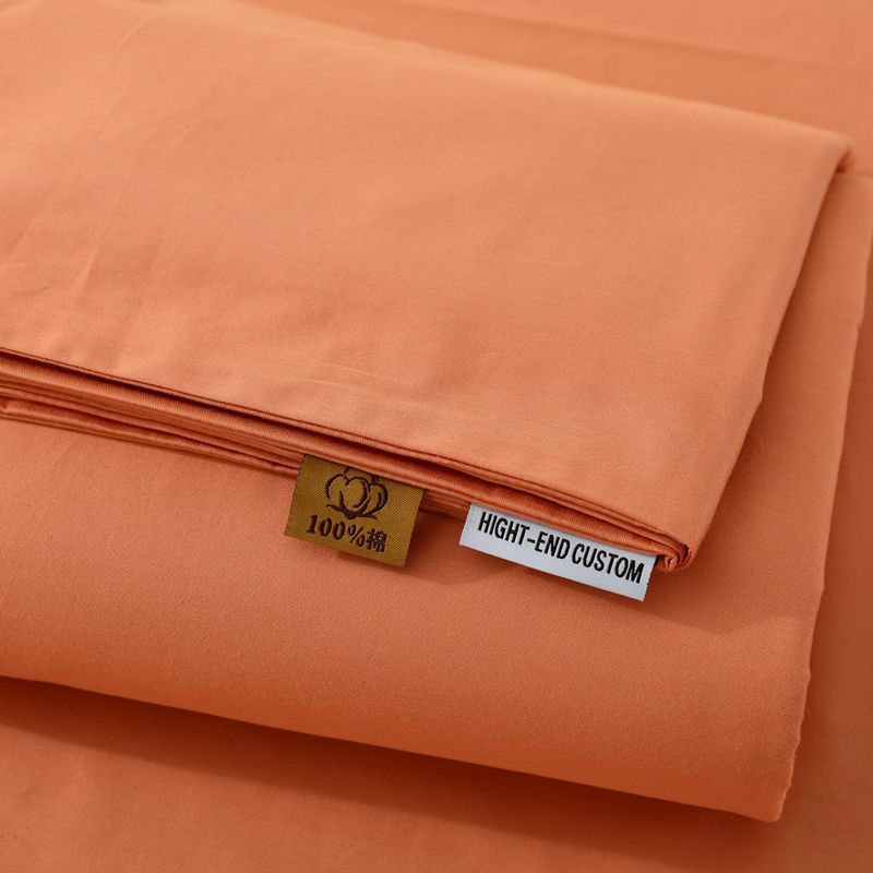 Bequemes 100% Baumwoll-Bettlaken für Schlafzimmer Einzel-Doppelbett Große Größe Einfarbige Bettdecke