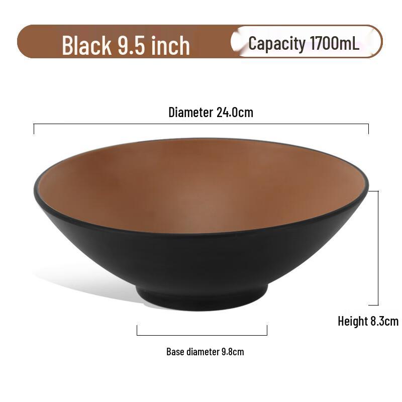 Durable Two-Tone Melamine Noodle Bowl
