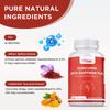 Curcumin capsules with zinc and saffron extract; supports mood regulation and boosts daily vitality; suitable for adults.