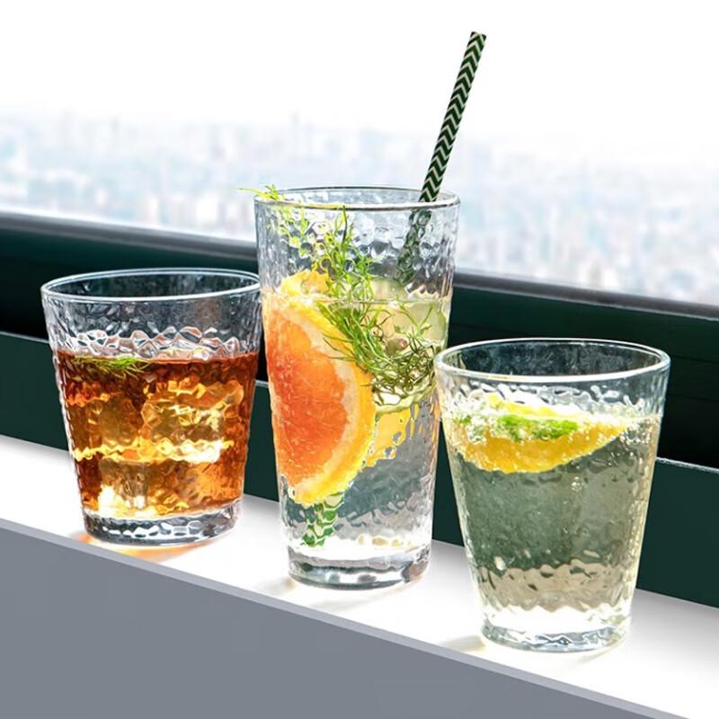 Leweishi Hammered Glass Heat-Resistant Teacup Set