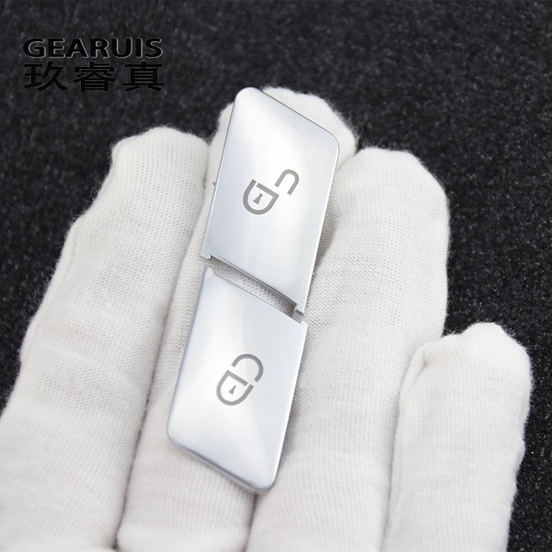 Car Styling For Mercedes Benz C Class W204 Door Lock Switch Cental Locking Buttons Cover Handle Key Sticker Interior