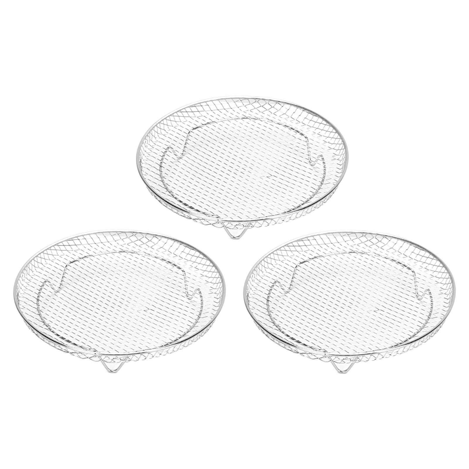 Аксессуары для фритюрницы 3-ярусная решетка для фритюрницы 304 нержавеющая сталь решетка для дегидратора съемная круглая решетка-гриль можно мыть в посудомоечной машине L