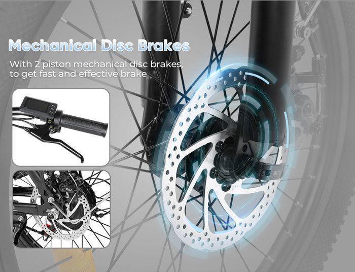 Samebike CY20 - Vélo électrique pliable 20" VAE - Moteur 350W Batterie Amovible 36V 12Ah - Autonomie 90km - Shimano 7 vitesses,Noir