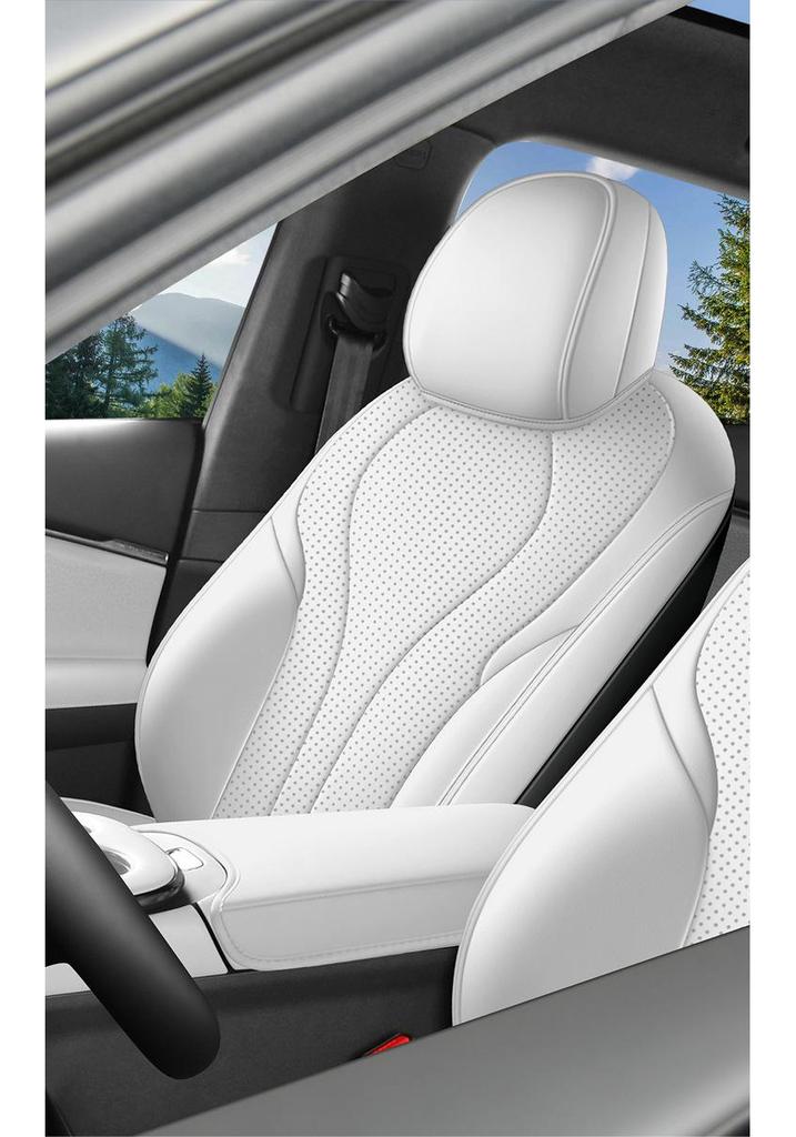 Xiaopeng G7 Four Seasons Leather Seat Cushion | Full Coverage, Universal Fit for Five-Seater.