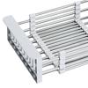 AT19-Dish Drain Rack Expandable Above Sink For Kitchen Sink-Extendable Dish Rack For Kitchen Space Saving