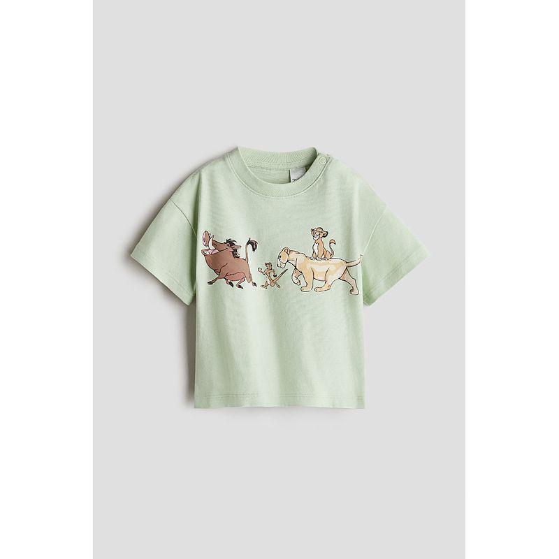 

[Серия Disney] HM Детская одежда Футболка для малыша мальчика Осень Принт Король Лев Хлопок Короткий рукав Топы 1263213