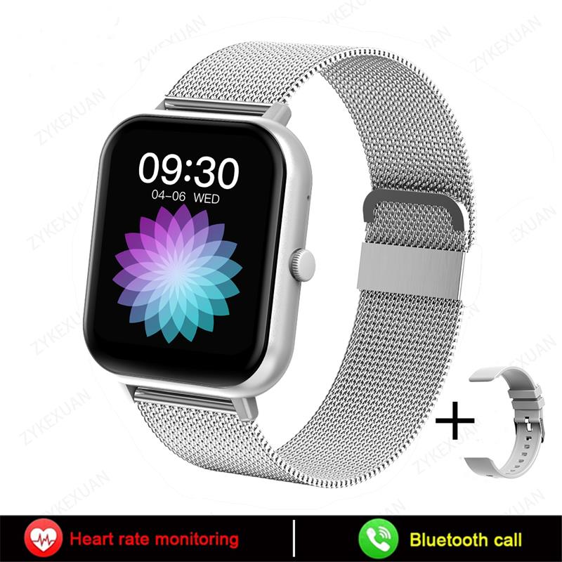 New For Women Bluetooth Call Smart Watch Women Men Heart Rate Blood Oxygen Voice Assistant 100+Sports Ladies Smartwatch