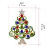 Vintage Christmas Tree Brooches Retro Colored Rhinestones Brooch Pin Cloth Corsage Christmas Decorative Accessories
