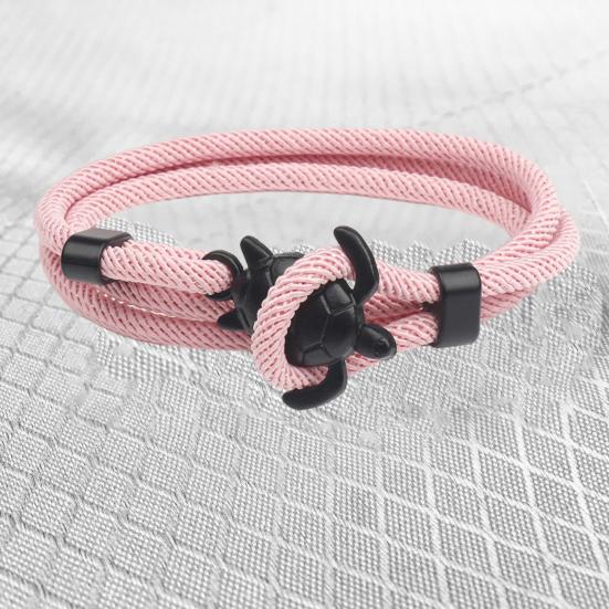 Couple Bracelet 3 Layers Handmade Long Solid Color Braided Rope Multi-colors Gift Soft Sea Turtle Charm Women Bracelet Fashion Jewelry