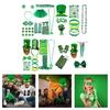 Adult Festival Day Apparel Set Green Festival Day Outfit Set For Parties Comfortable Fabric Hat Headbands Charm