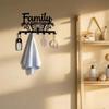 Metal Key Holder Wall Mount 7 Hooks Rustproof Home Organization Kitchen Bathroom Storage