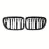Car Gloss Black Front Bumper Grille For E84 X1 18i 20i 25i 28i 2009-2015 Sport Grill Double Slat Line Grilles Kindey Grills
