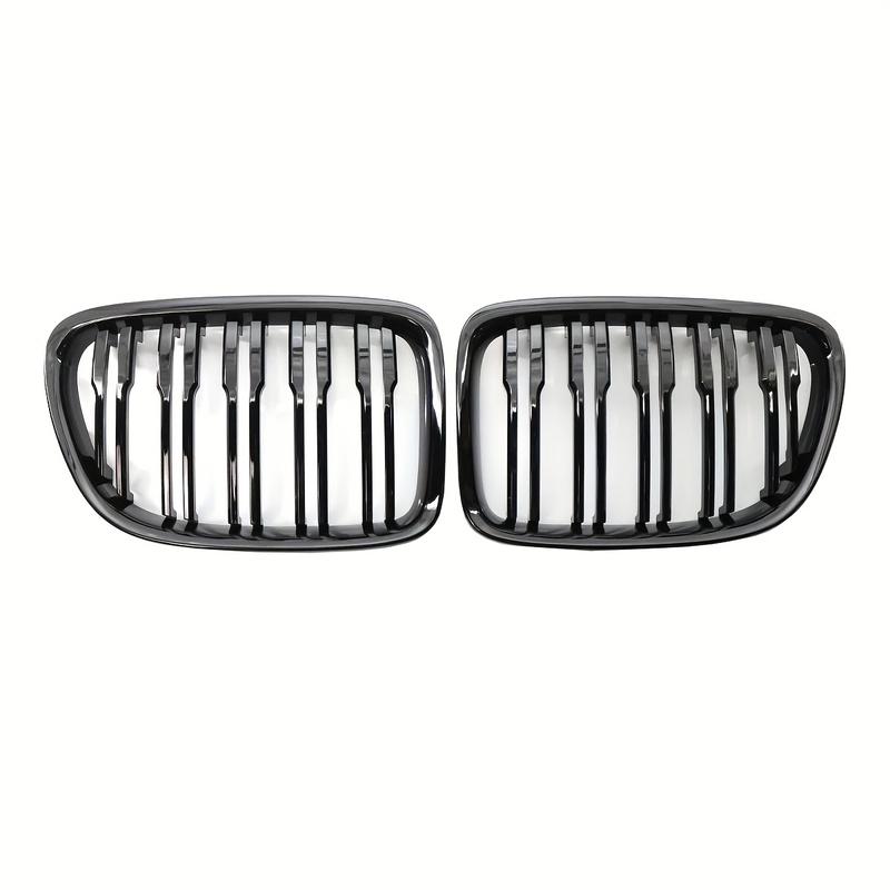 Car Gloss Black Front Bumper Grille For E84 X1 18i 20i 25i 28i 2009-2015 Sport Grill Double Slat Line Grilles Kindey Grills