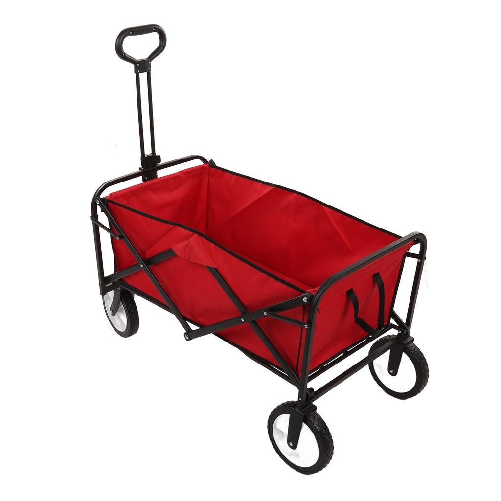 Foldable Camping Trolley Height Adjustable Large Capacity Heavy Duty Portable Collapsible Camping Wagon Cart for Outdoor
