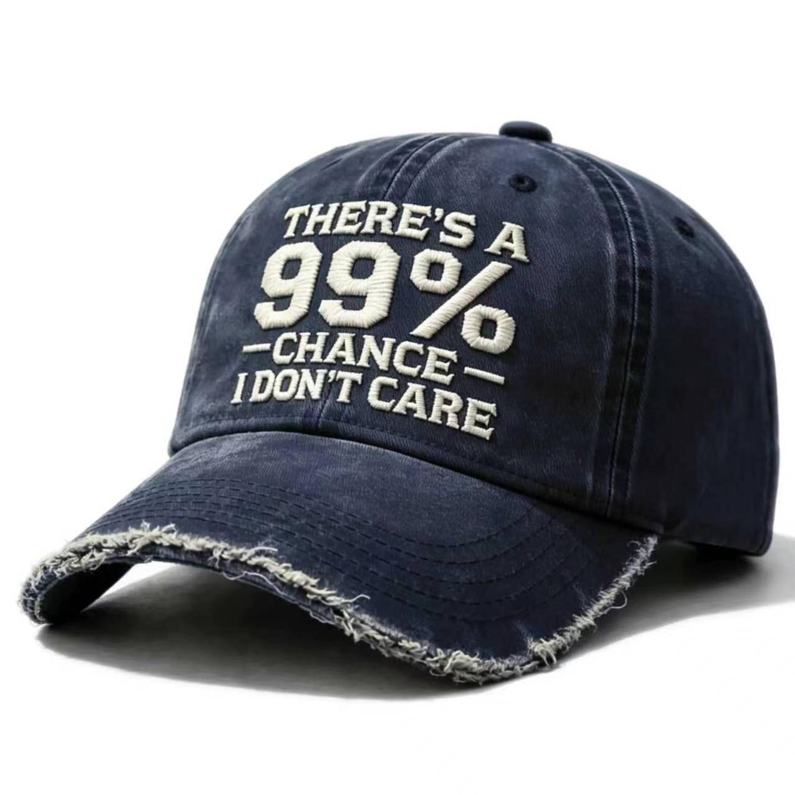 

Washed Cotton Baseball Cap With Printed Distressed Soft Top Denim Hat, Vintage Hat One Size Темно-синій