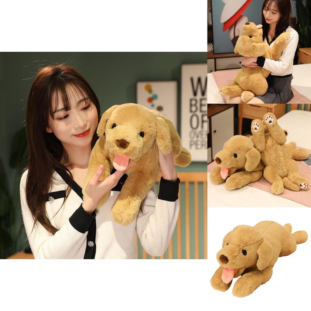 Plush Labrador Dog Toy With Prone Posture Design For Children And Sleep Comfort