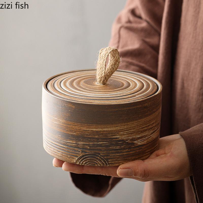 Barattolo di ceramica per conservare il tè, contenitore per il tè, contenitore per il tè, organizzatore per il tè, barattolo per caramelle, scatola per alimenti, barattoli decorativi, barattolo per il tè, contenitore per cereali