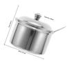 Stainless Steel Sugar Bowl with Lid Spoon Airtight Condiment Dispenser for Salt Pepper Spices Coffee Creamer Kitchen Food