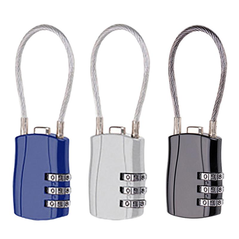 Mini Helmet Lock Anti-Theft 3 Digit Password Mtb Road Bike Locks For Scooter Motorcycle Portable Cycling Bicycle Cable Lock