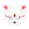 Plush Feline Foxes Half Face Mask With Sparkling Rhinestones Perfect For Costume Balls Lightweight Fabric