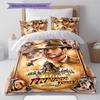 Indiana Jones Pattern Bedding Quilt Set Quilt Cover Pillowcase Home Decoration Gift (1 * Duvet Cover + 2 * Pillowcase, Without Core)