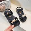 2026New Summer Sandals for Girls Soft-soled non-slip princess shoes Children's Bowknot Open-Toe Beach Shoes