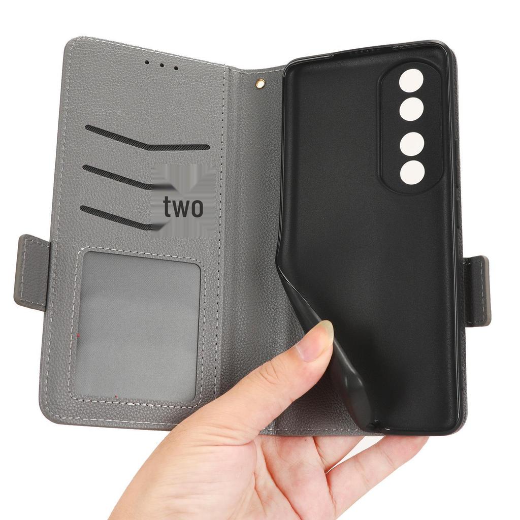 Honor 90/90 Pro Leather Phone Case with Card Slot, Stand, and Magnetic Closure