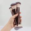 1Pc Dual-Ended Foundation & Blush Brush Soft Bristle, For All Skin Types Perfect For Flawless Application Of Liquid, Cream, And Powder Makeup Brush