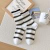 Women's New Autumn Stripes Match Color Curled Boneless Tube Stack Socks
