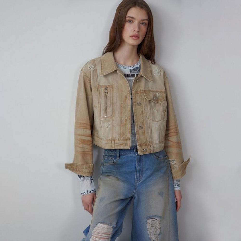 EGOIST Capsule Line Washed Denim Short Jacket  Es2dz361 