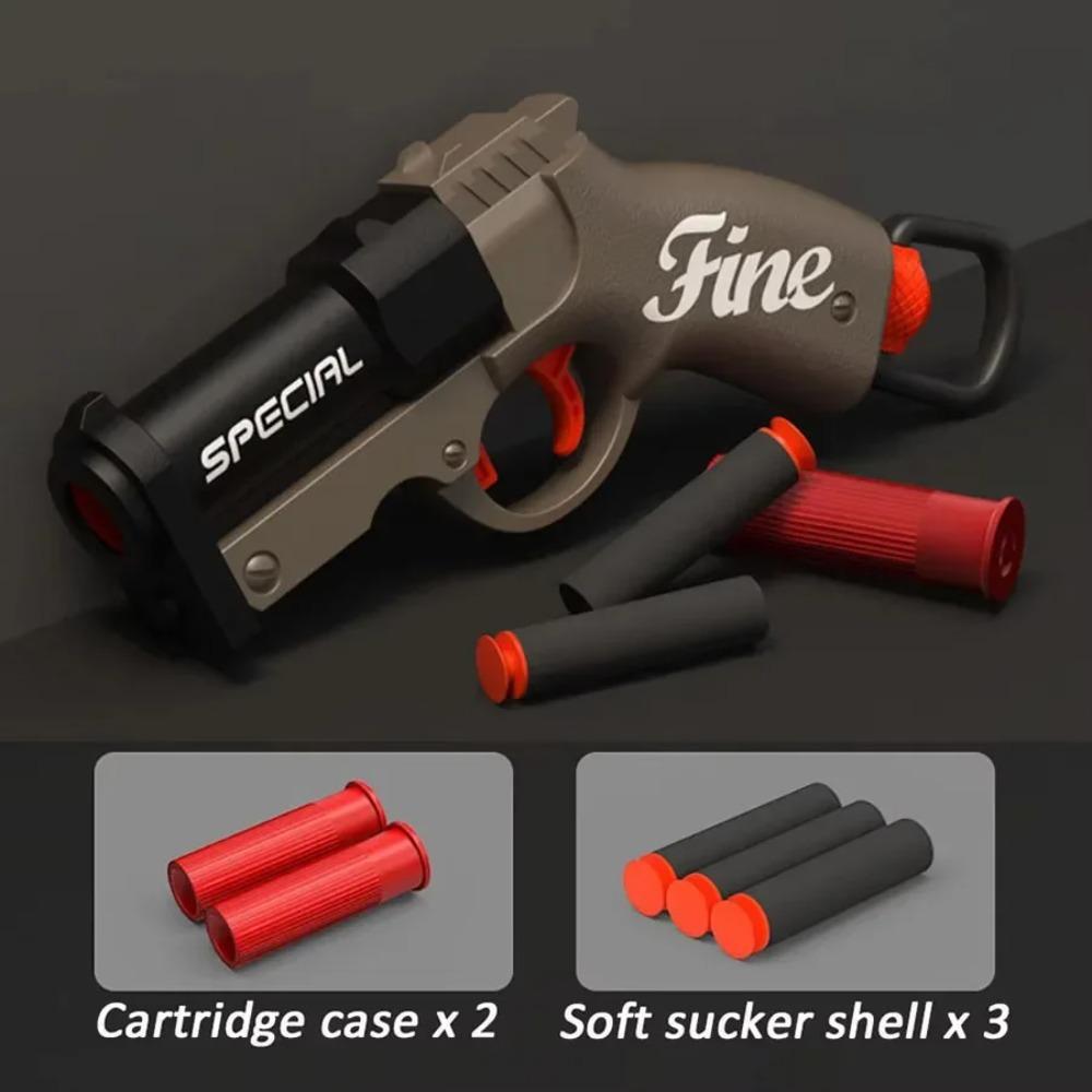 Mini S686 Shell Throwing Soft Bullet Launcher Toy Gun Airsoft Foam Bullet Blaster Outdoor Weapon Children Pistol