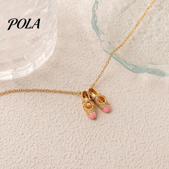 Delicate Ballet Pendant Shoes Necklace, Elegant Ballerina Dainty Beautiful Necklace for Women Dancer Stylish Jewelry Girls Lightweight Charm