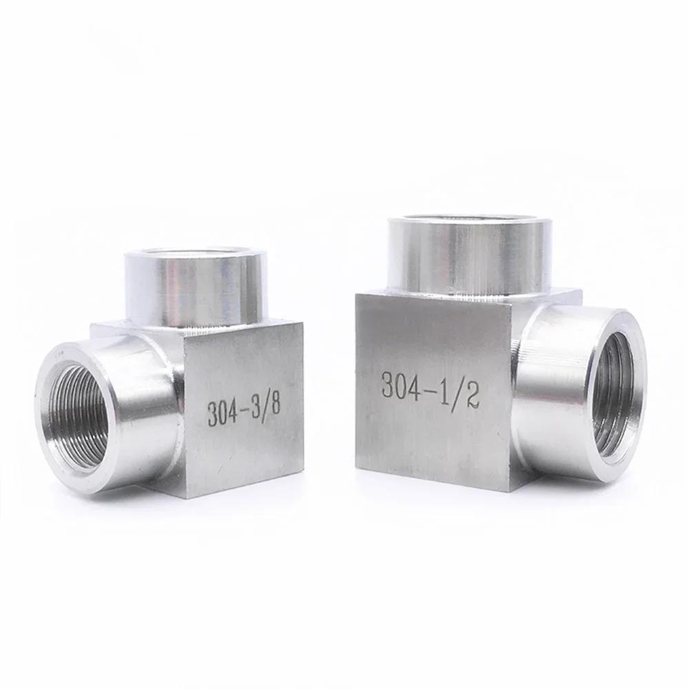 High Presssue 1/8" 1/4" 3/8" 1/2" 3/4" 1" BSP NPT Female Male Elbow Angle 90 Degree Coupler 304 Stainless Pipe Fitting Water Gas