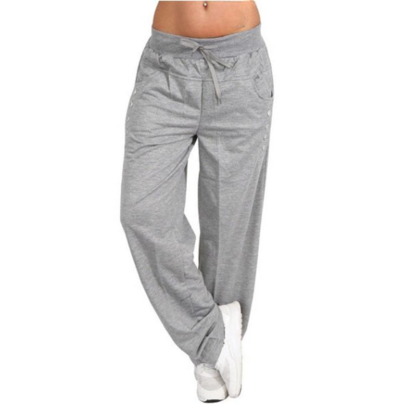 

Женские модные повседневные однотонные брюки и капри с принтом XXXXXL светло-серый