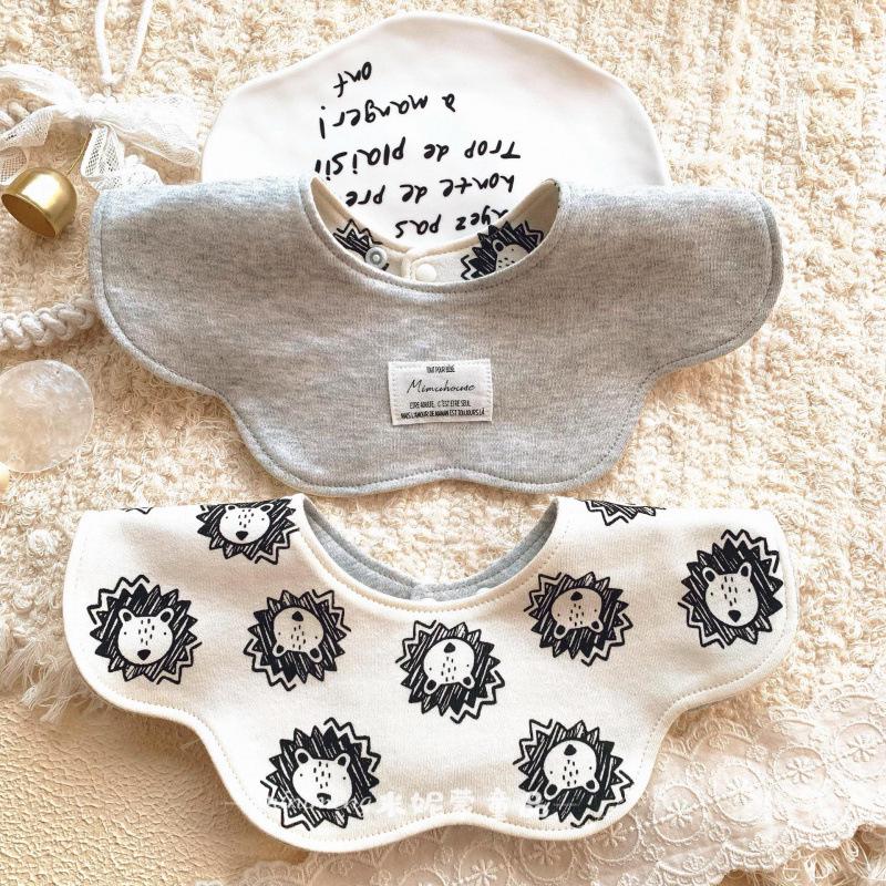 Korean Petal Baby Bib: Reversible, Anti-Vomit, All-Season Neck Scarf