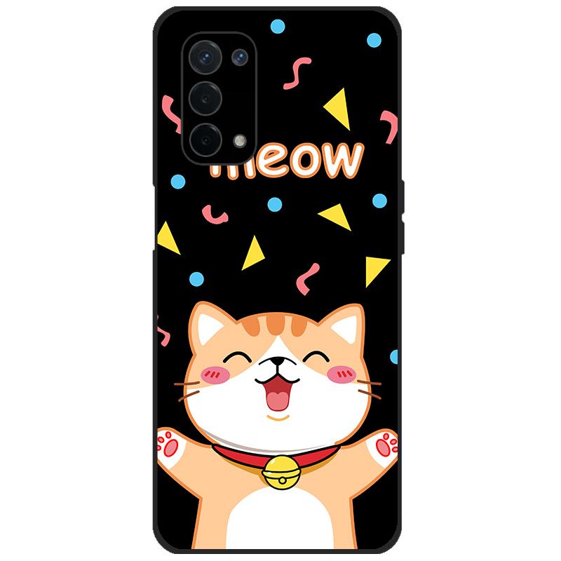 Phone Cases For Oppo A54 A74 A93 A93s 5G Case Silicone Soft TPU Protective Back Cover For Oppo A74 4G Case Cute Cat Bag Bumper