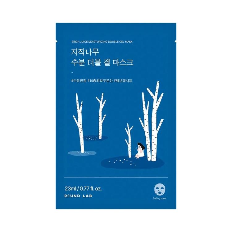 [Round Lab] Birch Sap Moisturizing Double Gel Mask Hydrating & Soothing Skin Care 1 Sheet