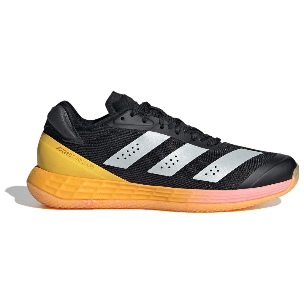 Adidas Adizero Fastcourt Handball Training Shoes Women Sneakers Black White Yellow ID2513